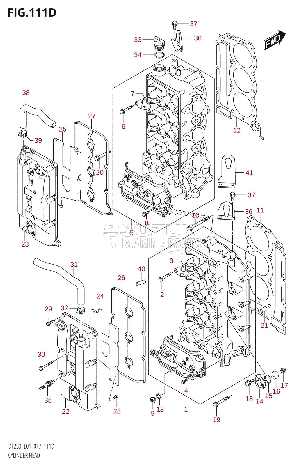 CYLINDER HEAD (DF200Z:E40)