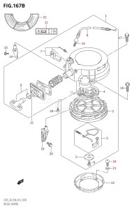 DT25 From 02503K-310001 (P36-)  2013 drawing RECOIL STARTER (DT30:P40)