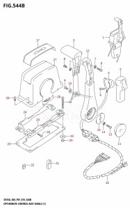 DF30A From 03003F-510001 (P01 P40)  2015 drawing OPT:REMOTE CONTROL ASSY SINGLE (1) (DF25AT:P01)