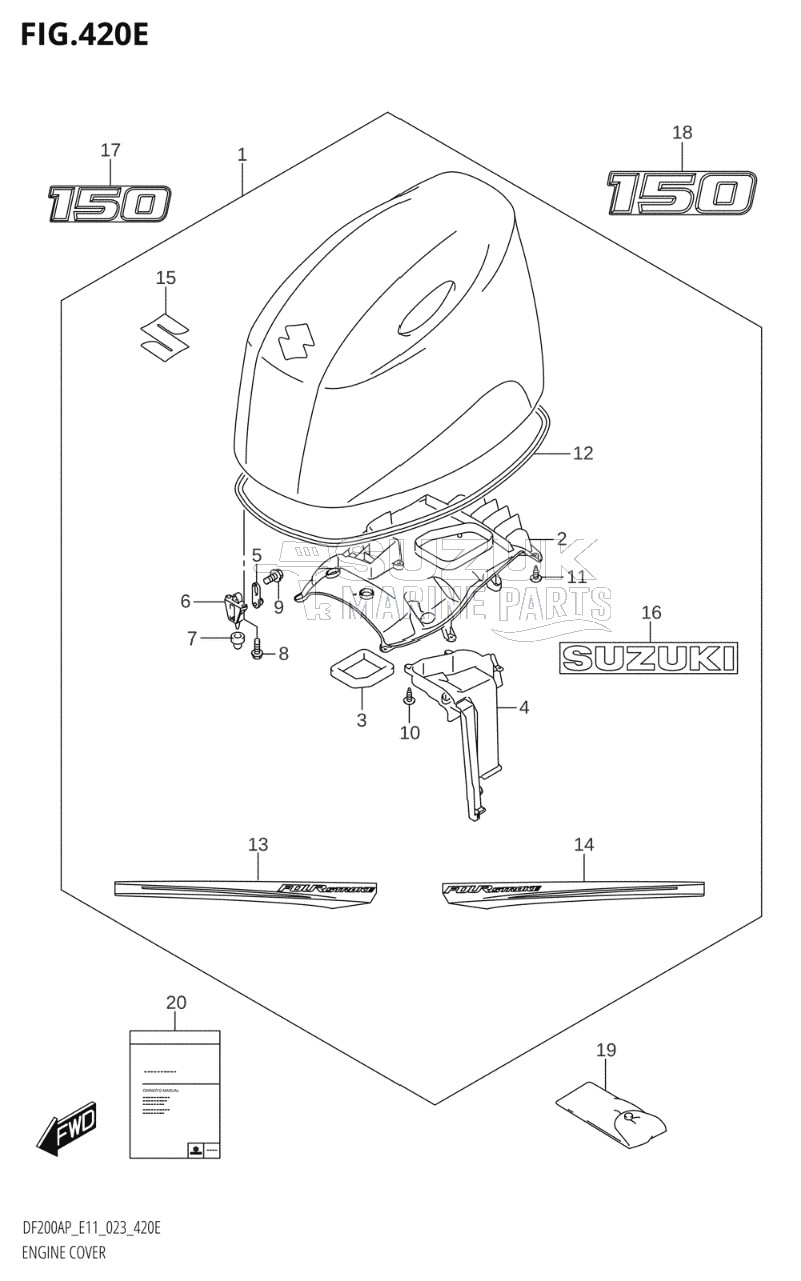 ENGINE COVER (DF150AP:020)