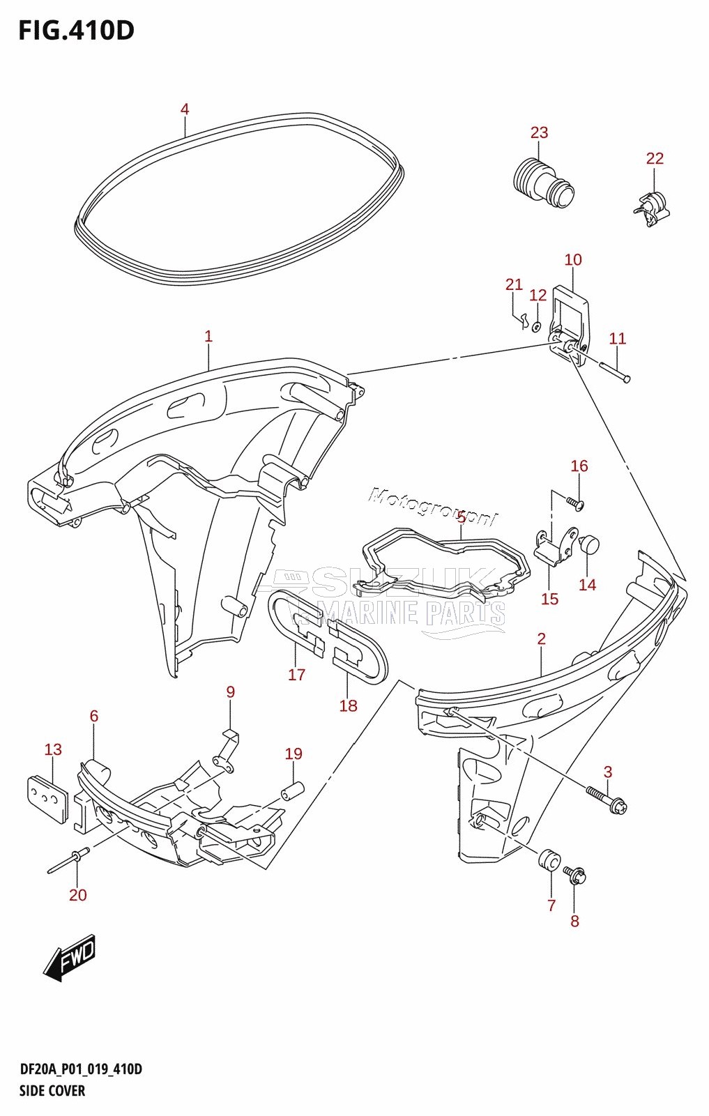 SIDE COVER (DF9.9BT,DF15AT,DF20AT)