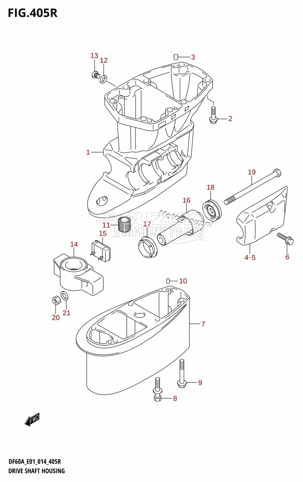 DRIVE SHAFT HOUSING (DF60AVT:E01)