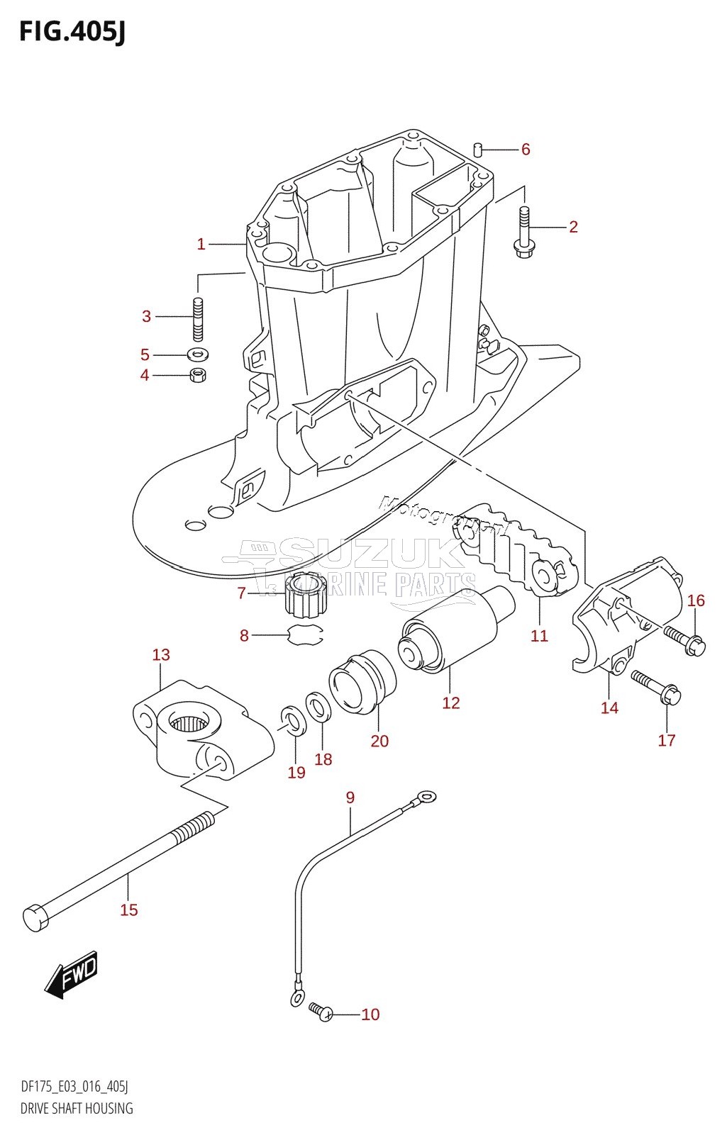 DRIVE SHAFT HOUSING (DF150ST:E03)