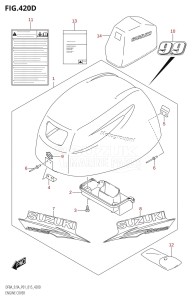 DF9.9A From 00994F-510001 (P01)  2015 drawing ENGINE COVER (DF9.9AR:P01)