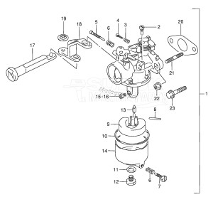 DT4 From 00402-971001 ()  1999 drawing CARBURETOR (DT4 /​ J4)