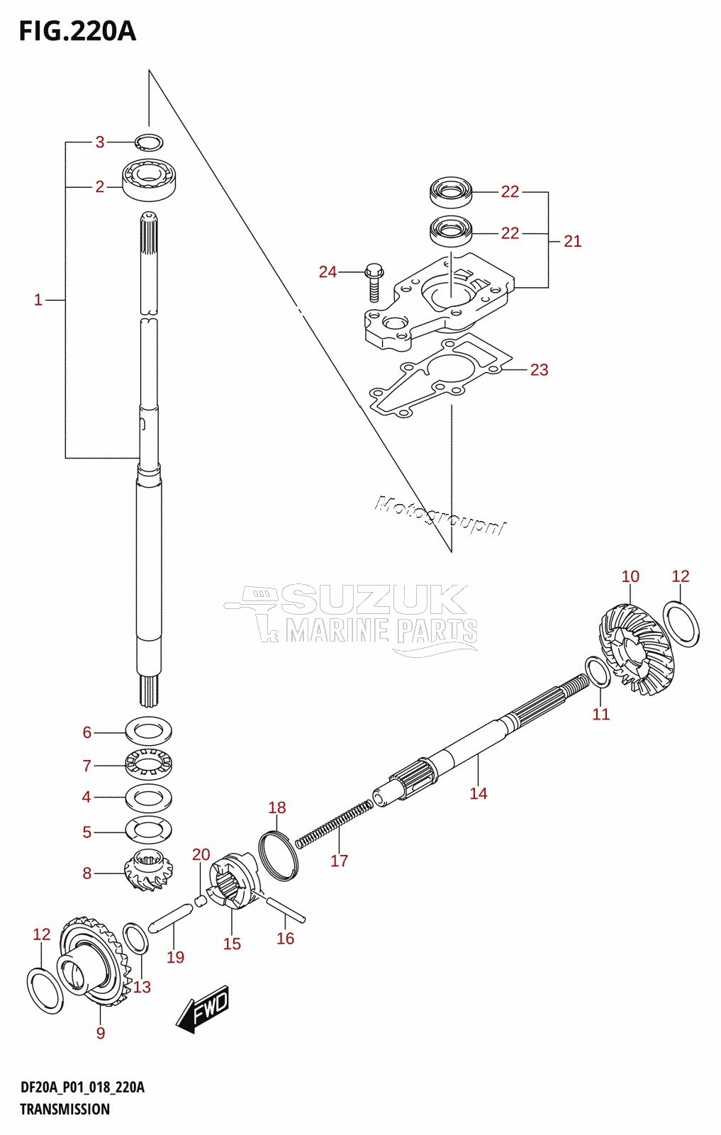 TRANSMISSION (DF9.9B,DF9.9BR,DF15A,DF15AR,DF20A,DF20AR)