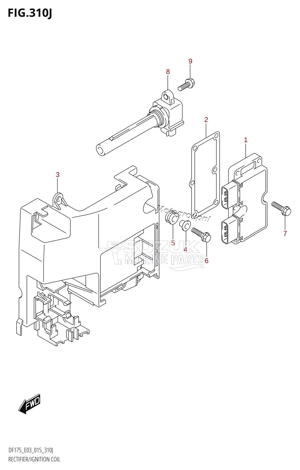 RECTIFIER /​ IGNITION COIL (DF150ST:E03)