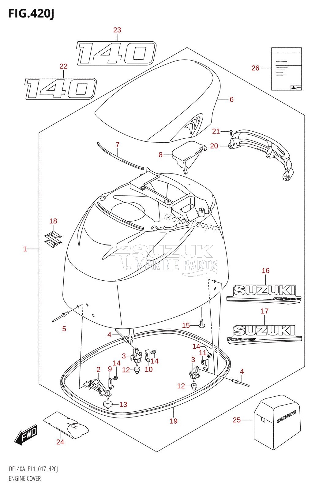 ENGINE COVER (DF140AZ:E40)