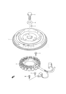 Outboard DF 25 V-Twin drawing Magneto