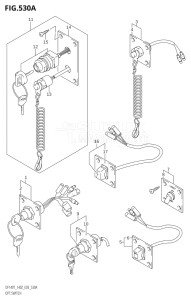 14001F-251001 (2002) 140hp E03-USA (DF140TK2) DF140 drawing OPT:SWITCH (DF140T:(K2,K3,K4))