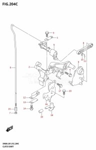 DF50A From 05003F-210001 (E01)  2012 drawing CLUTCH SHAFT (DF40AST:E34)