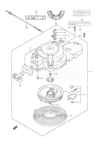 Outboard DF 9.9 drawing Recoil Starter