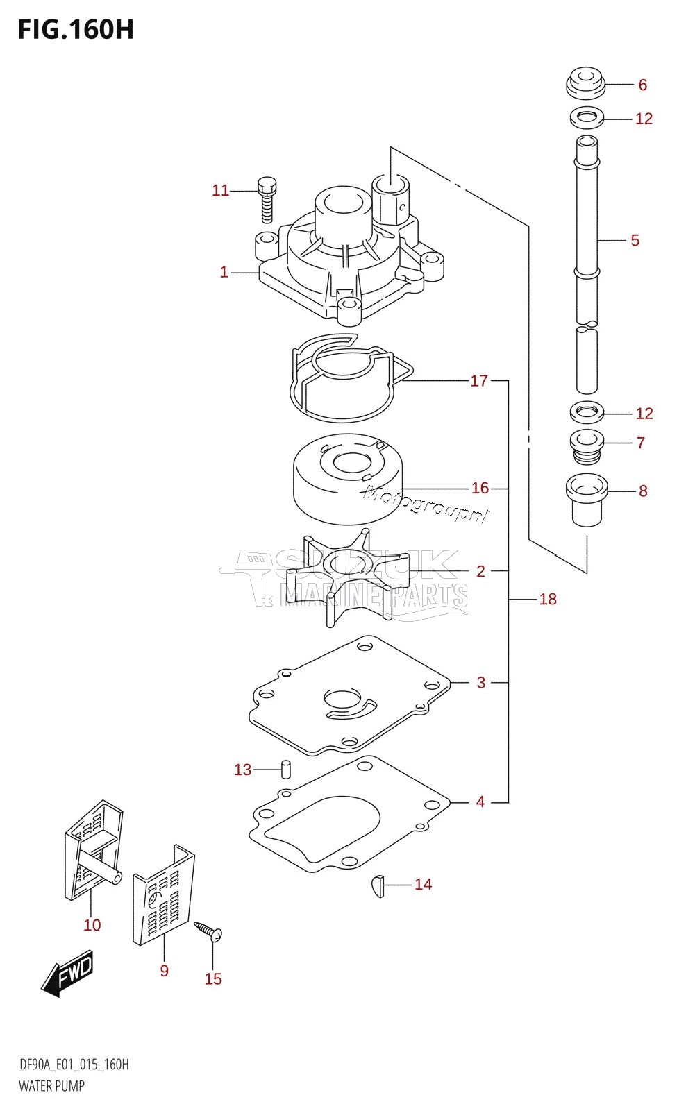 WATER PUMP (DF90A:E40)