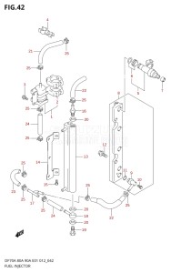 07003F-210001 (2012) 70hp E01 E40-Gen. Export 1 - Costa Rica (DF70A  DF70AT / DF70ATH  DF70ATH) DF70A drawing FUEL INJECTOR (DF80A E01)