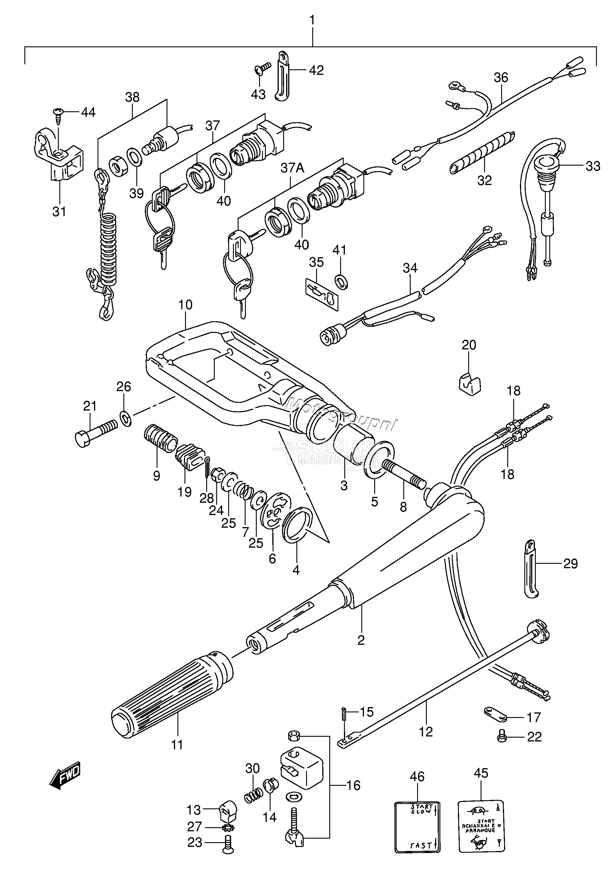 OPT : TILLER HANDLE