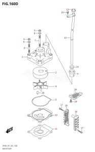 04003F-040001 (2020) 40hp E01-Gen. Export 1 (DF40A  DF40AQH  DF40ATH) DF40A drawing WATER PUMP (DF60A:E40,DF60AQH:E40,DF60ATH:E40)