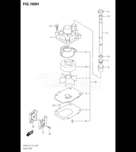 08002F-810001 (2018) 80hp E01 E40-Gen. Export 1 - Costa Rica (DF80AT) DF80A drawing WATER PUMP (DF100B:E40)