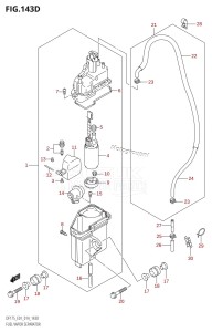 DF150 From 15002F-410001 (E01 E40)  2014 drawing FUEL VAPOR SEPARATOR (DF150TG:E40)