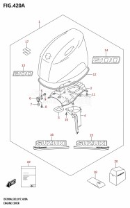 DF200A From 20003F-710001 (E03)  2017 drawing ENGINE COVER (DF200AT:E03)