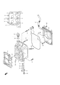 Outboard DF 9.9A drawing Cylinder Head