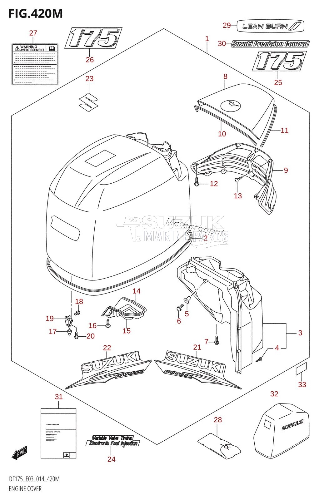 ENGINE COVER (DF175TG:E03)