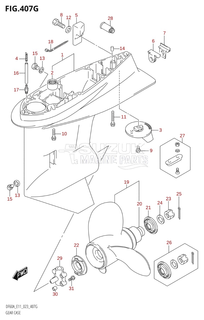 GEAR CASE (DF40ASVT:E34)