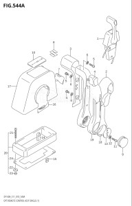 11504F-810001 (2018) 115hp E03-USA (DF115AST) DF115AST drawing OPT:REMOTE CONTROL ASSY SINGLE (1)