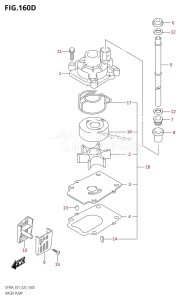 DF75A From 07501F-340001 (E03)  2023 drawing WATER PUMP (DF90A:E01)