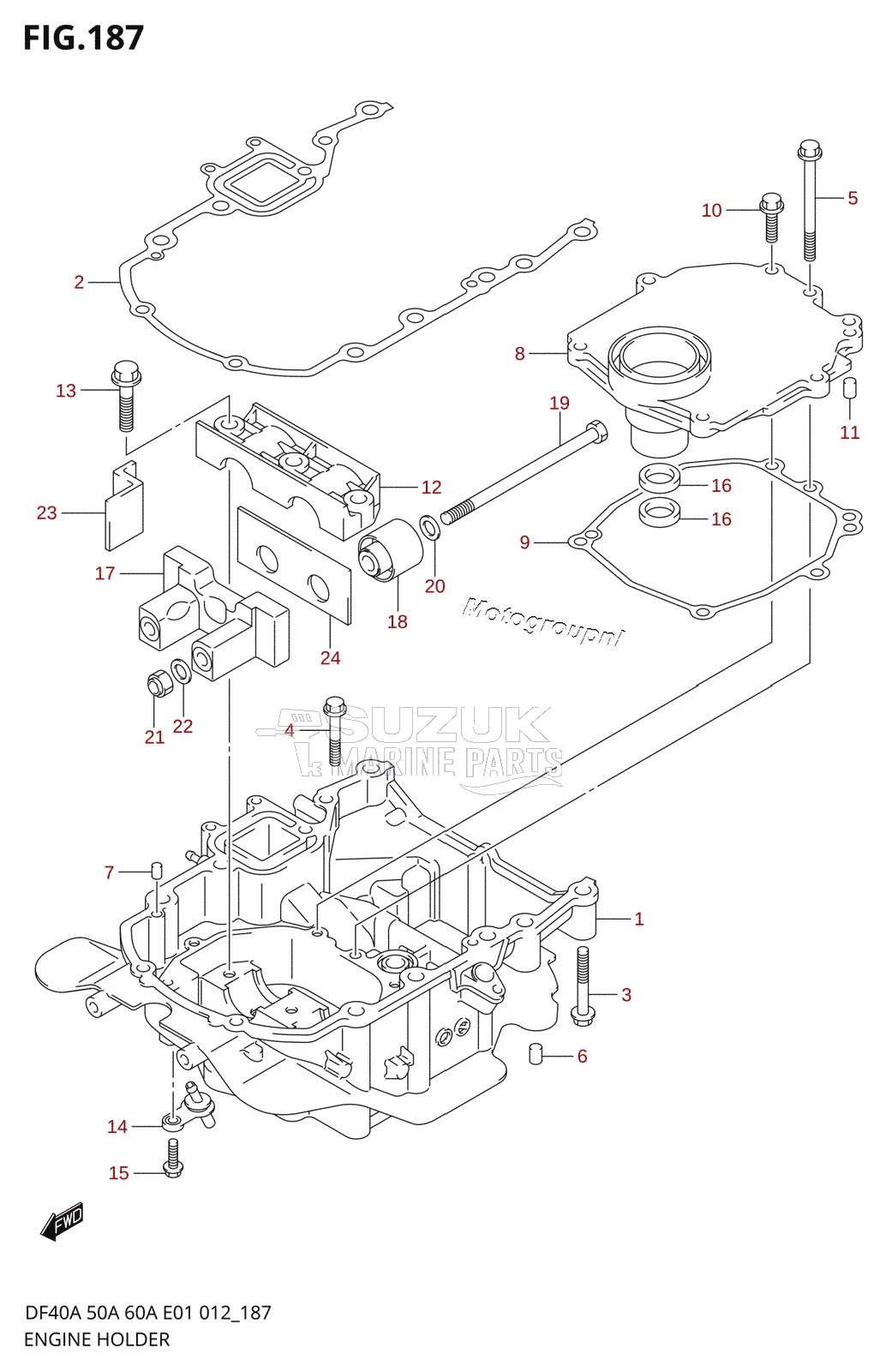 ENGINE HOLDER (DF40AQH E01)