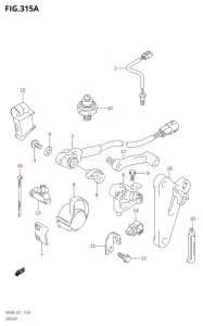 04003F-110001 (2011) 40hp E01-Gen. Export 1 (DF40AQH  DF40AT) DF40A drawing SENSOR