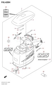 DF200Z From 20002Z-210001 (E01 E40)  2012 drawing ENGINE COVER (DF225Z:E40)