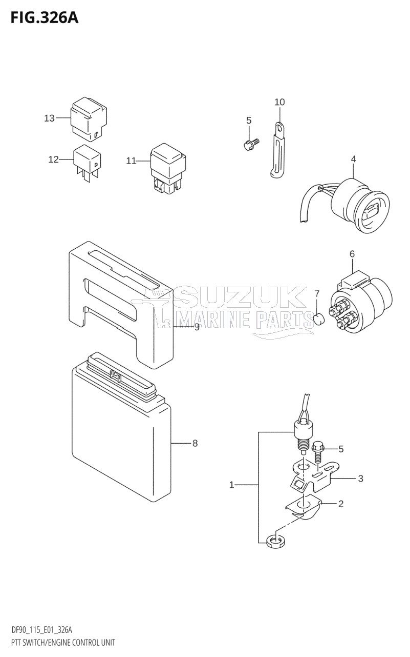 PTT SWITCH / ENGINE CONTROL UNIT (K1,K2,K3)