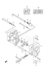 DF 9.9A drawing Clamp Bracket Non-Remote Control