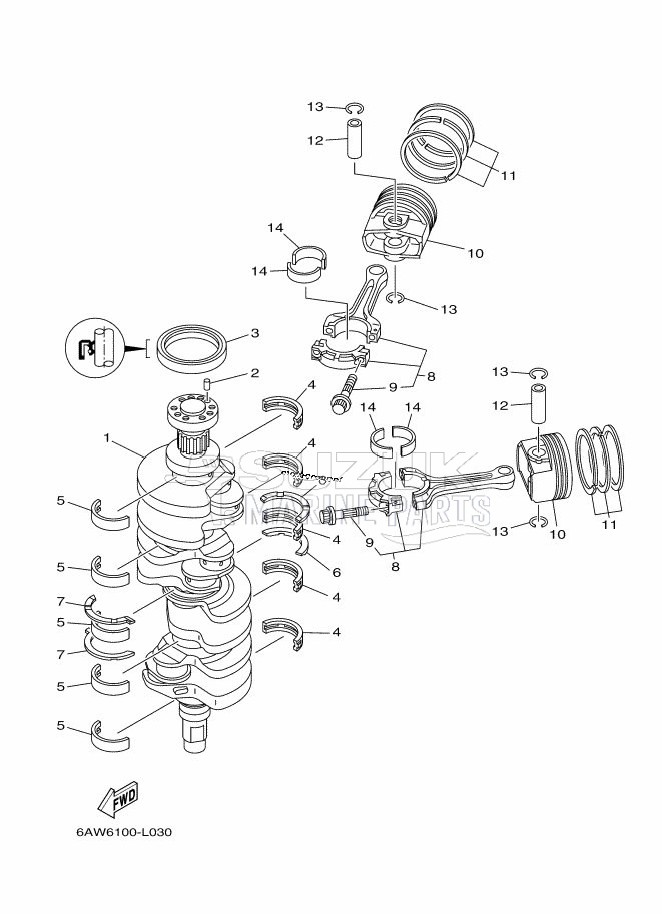 CRANKSHAFT--PISTON