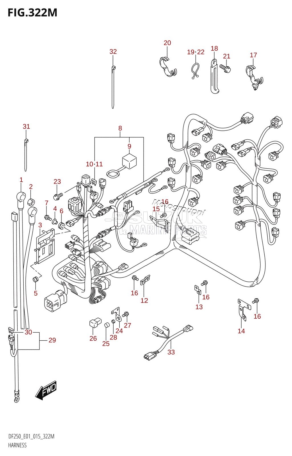 HARNESS (DF250Z:E40)