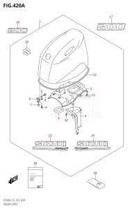 DF200AZ From 20003Z-340001 (E11 E40)  2023 drawing ENGINE COVER ((DF200AT,DF200AZ):020)