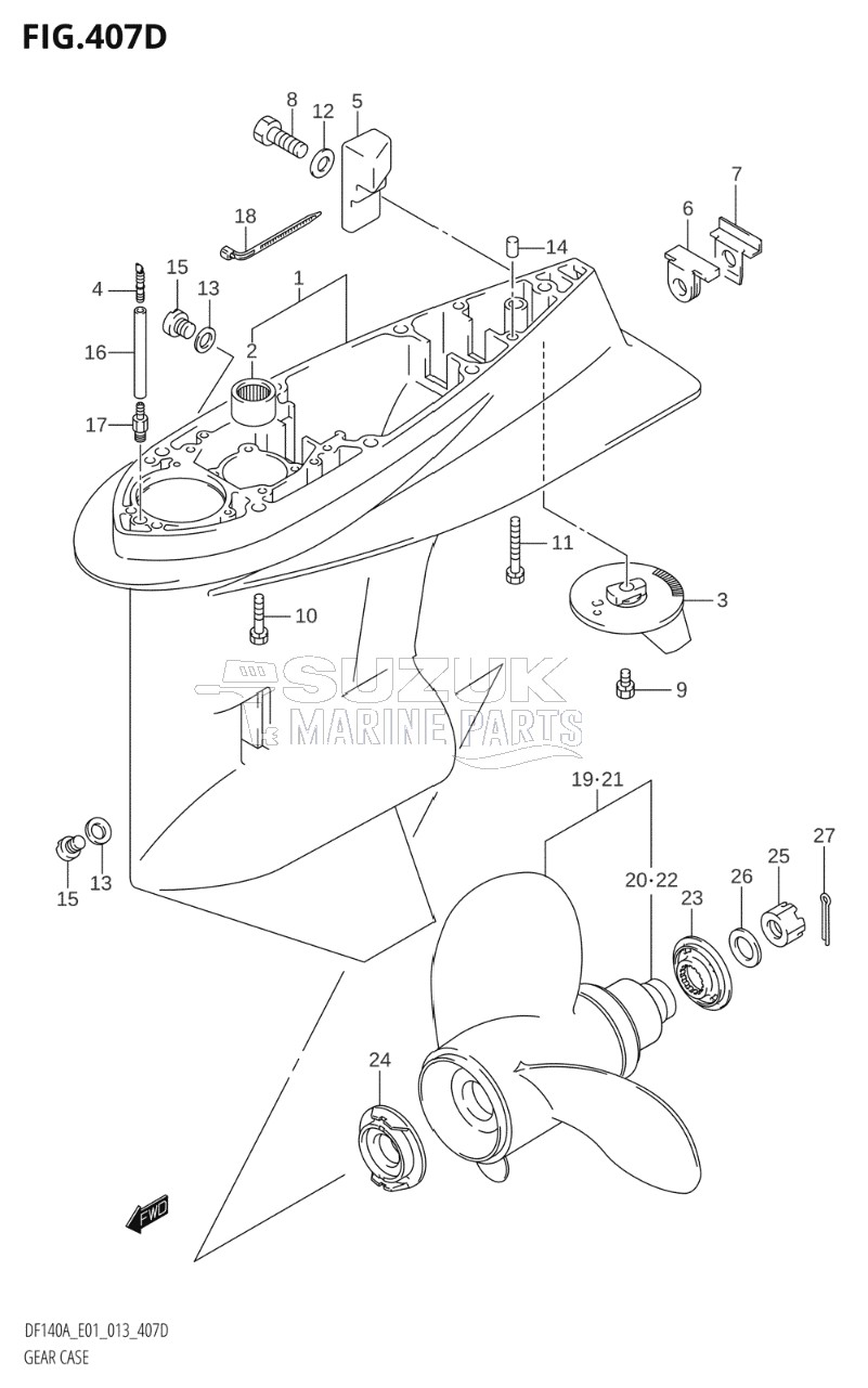 GEAR CASE (DF140AZ:E40)