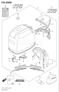 15002F-510001 (2005) 150hp E01 E40-Gen. Export 1 - Costa Rica (DF150T    DF150TG) DF150 drawing ENGINE COVER (DF175T:E40,DF175Z:E40)