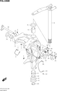 25003Z-040001 (2020) 250hp E03-USA (DF250Z  DF250Z) DF250Z drawing SWIVEL BRACKET (DF250ST:L-TRANSOM)