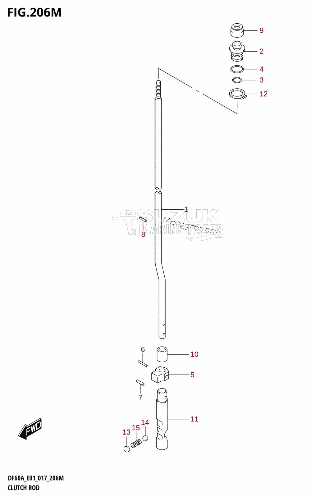 CLUTCH ROD (DF60ATH:E40)