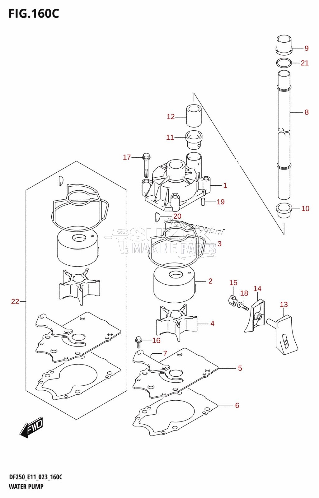 WATER PUMP (E03:DF250ST)