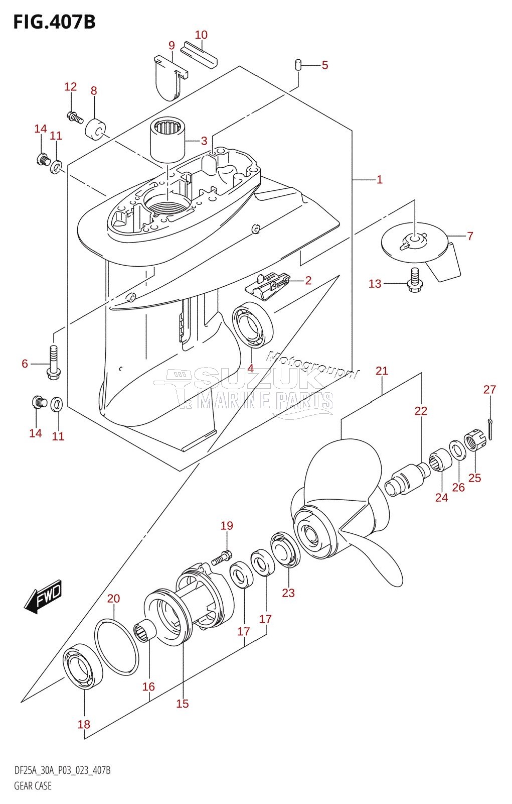 GEAR CASE (DF25AT,DF25ATH,DF30AT,DF30ATH)