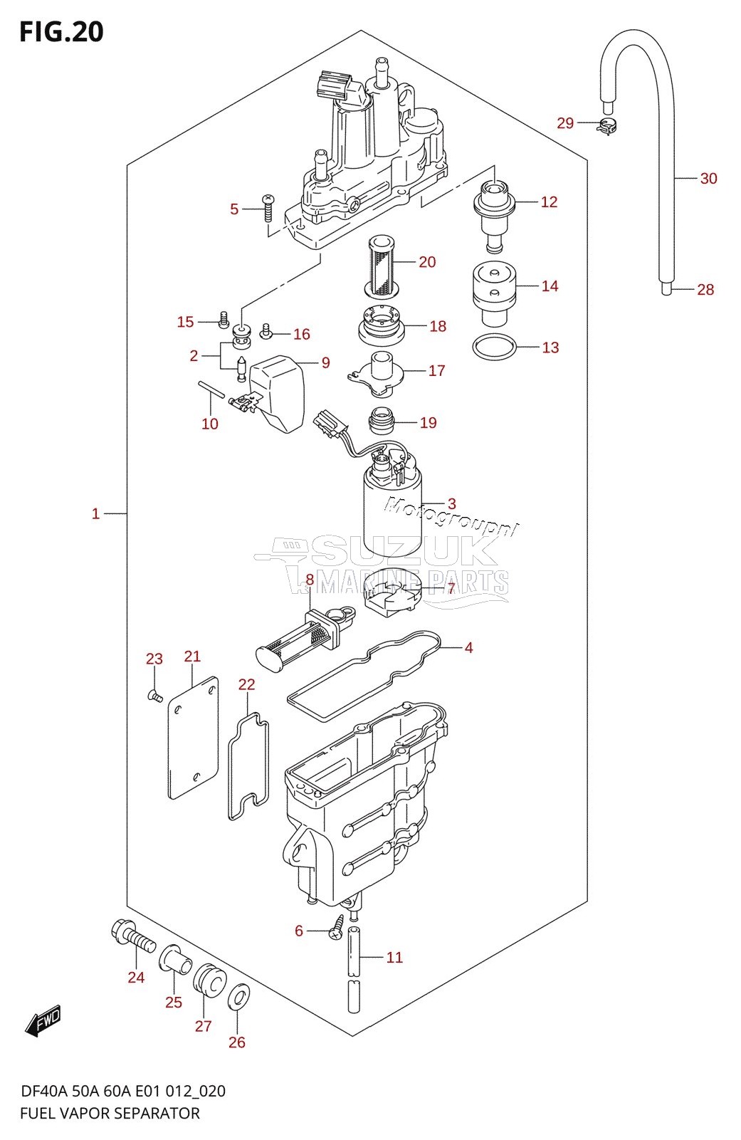 FUEL VAPOR SEPARATOR (DF40AST E34)