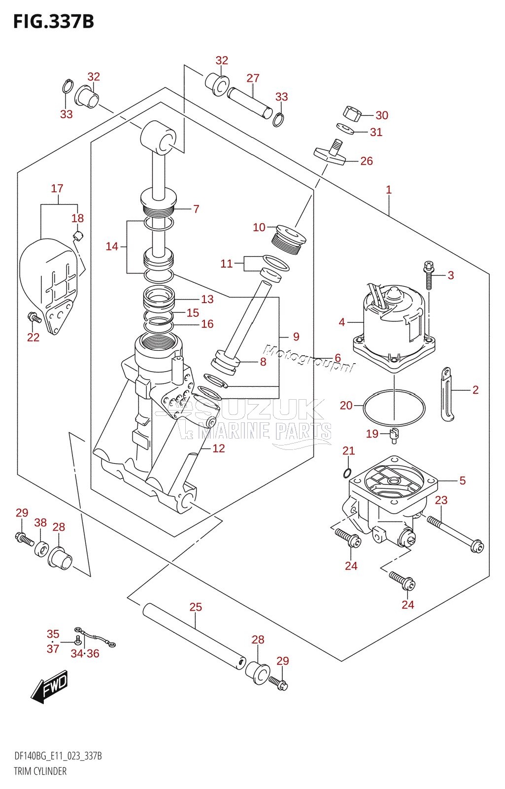 TRIM CYLINDER ((DF140BG,DF140BZG):E11)