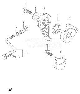 01501F-861001- (1998) 15hp - (DF15(A,AR)S W) DF15(A,A)S W drawing THROTTLE