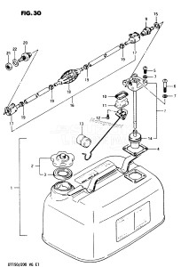 DT150 From 15001-601001 till 602891 ()  1986 drawing FUEL TANK