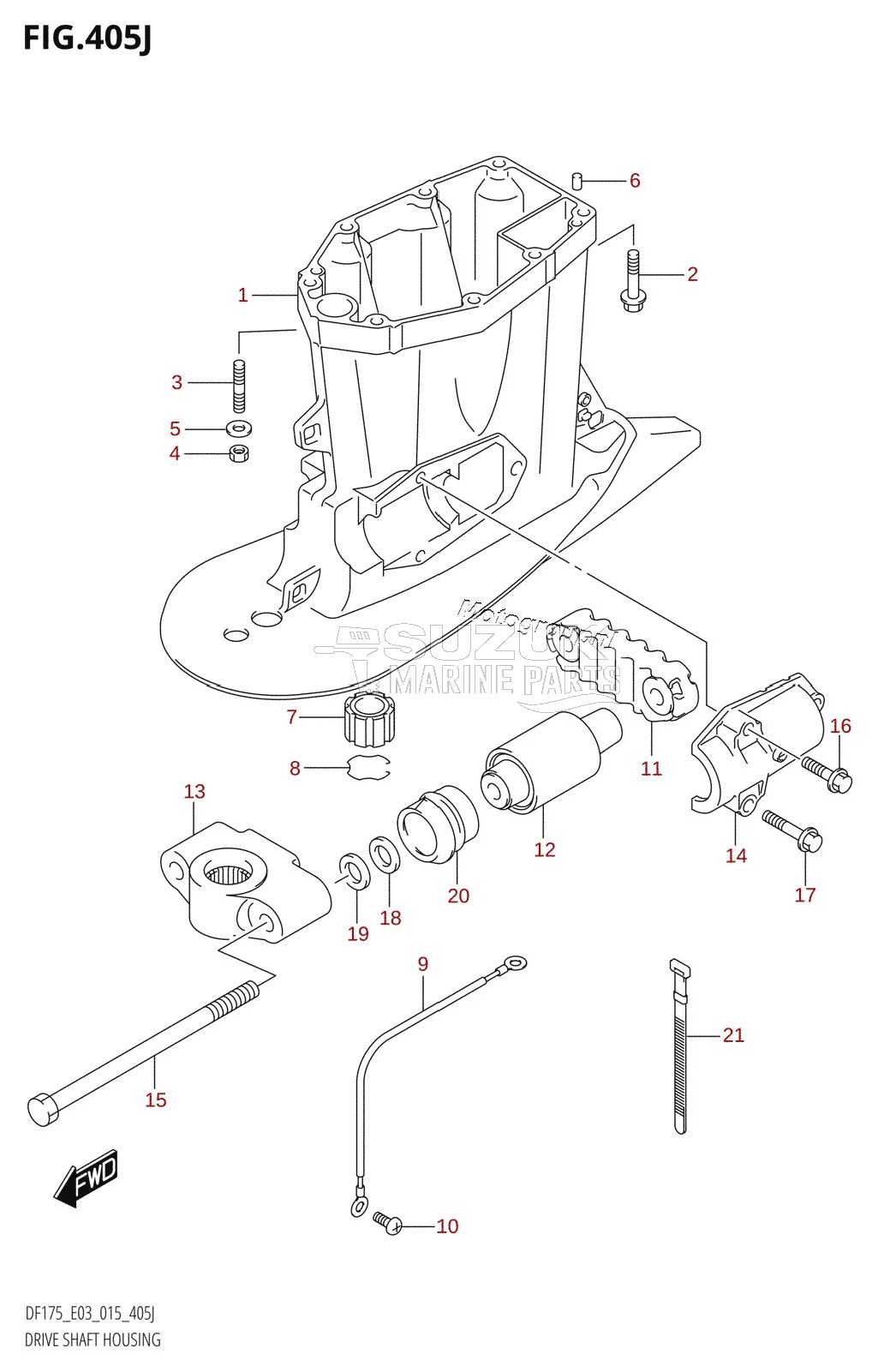 DRIVE SHAFT HOUSING (DF150ST:E03)