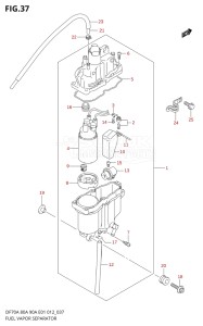07003F-210001 (2012) 70hp E01 E40-Gen. Export 1 - Costa Rica (DF70A  DF70AT / DF70ATH  DF70ATH) DF70A drawing FUEL VAPOR SEPARATOR (DF90ATH E40)
