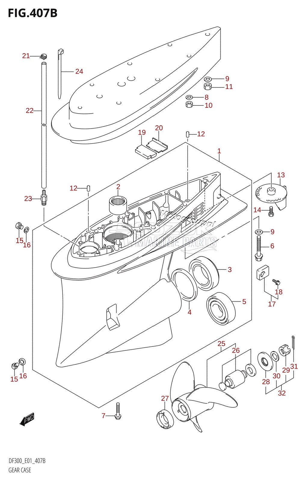 GEAR CASE (DF300Z)