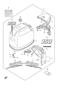 Outboard DF 150 drawing Engine Cover